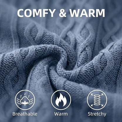 Small Dog Clothes, Warm Dog Pullover Sweater, Cold Weather Cable Knitwear for Chihuahua, Bulldog, Dachshund, Pug, Yorkie, Outfits for Small Dogs (Dark Blue XS)