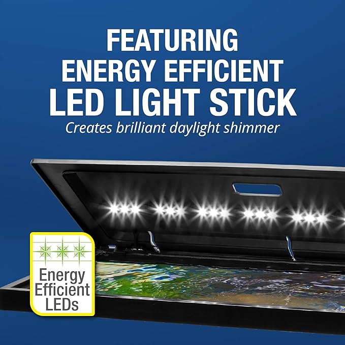 Tetra LED Hood 30 Inches By 12 Inches, Low-Profile Aquarium Hood with Hidden Lighting