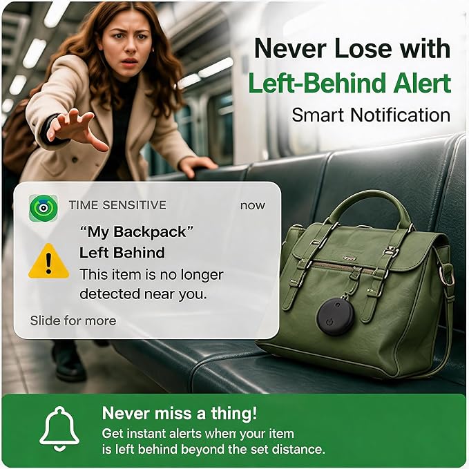 Undetectable GPS Tracker for Vehicles - Real-Time Tracking，No Monthly Fee/No SIM Card【Apple MFi Certified】Works with iOS Find My | Mini Hidden Magnetic GPS Locator，IP68 Waterproof，Reliable Performance