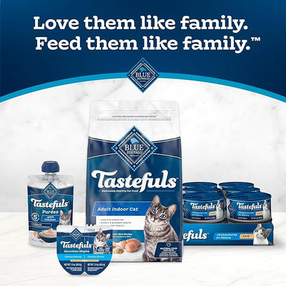 Blue Buffalo Tastefuls Natural Flaked Wet Cat Food Variety Pack, Tuna, Chicken and Fish & Shrimp Entrées in Gravy 5.5-oz Cans (12 Count - 4 of Each)