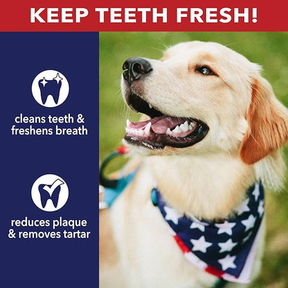 Pet Factory 100% Made in USA Beefhide 7" Rolls Dog Chew Treats - Natural Flavor, 4 Count/1 Pack