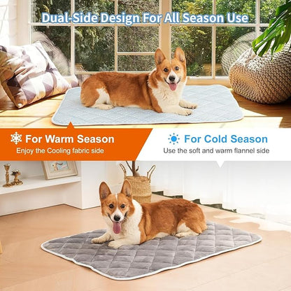 Dog Cooling Mat,Cooling Mat for Dogs, 44"x32" Cats Cooler Pad, Premium Pets Cool Bed for Crate Kennel, Indoor Cats Cool Sleeping Bed, Q-MAX >0.45, (X-Large - 44 x 32 Inch)