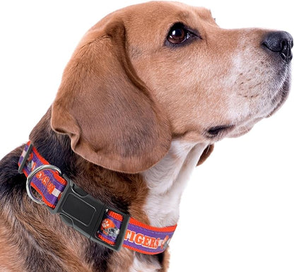 Pets First Collegiate PET Collar OLD VERSION Clemson Tigers Dog Collar, Size Large. Best Sports Team Collar for Dogs & Cats. A Shiny & Colorful Dog & Cat Collar Licensed by The NCAA