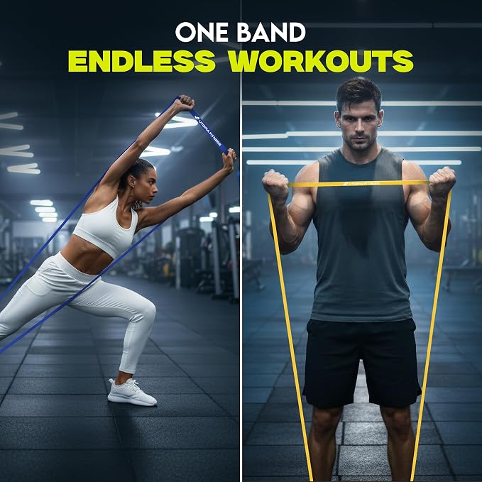 Pull Up Resistance Bands Set of 5 (8-125 lbs) Heavy Duty Workout Bands | 8-125 lbs resistance range Pull-up assistance Strength training Physical therapy exercises