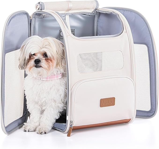 Traveler's Choice Argo Tails of The Trail Pet Backpack Carrier, Tan