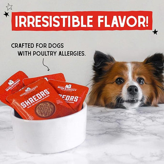 Stella & Chewy's Grass Fed Beef & Lamb Shredrs - Premium Dog Food Pouches - Perfect for Picky Eaters - 24 Pack, 2.8oz Each