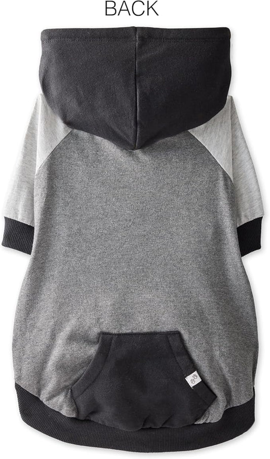 Pet Passion Rocky – The Original Lightweight Hooded Tee 100% Organic Cotton Dog Hoodie Pet Coat Sweater for All Sized Dogs, Black Color Block, Medium (20-45 lbs)