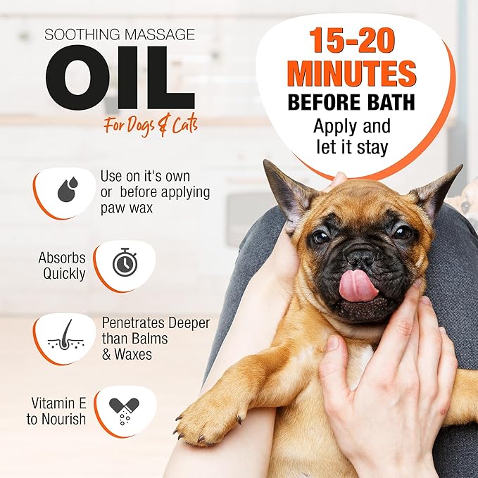 Wagging Tails 6-in-1 Soothing Oil - 6.76 fl oz for Dogs & Cats | Coconut Oil for Skin & Coat | Helps Hydrate & Moisturize Hair | Improve Coat Shine and Softness