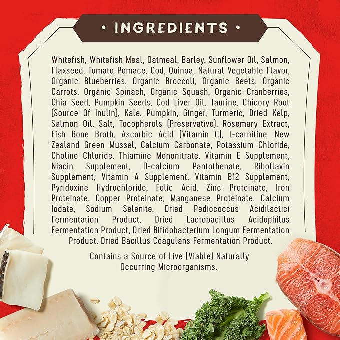 Stella & Chewy's SuperBlends Raw Blend Wholesome Grains Wild-Caught Whitefish & Salmon Recipe with Superfoods, 21 lb. Bag