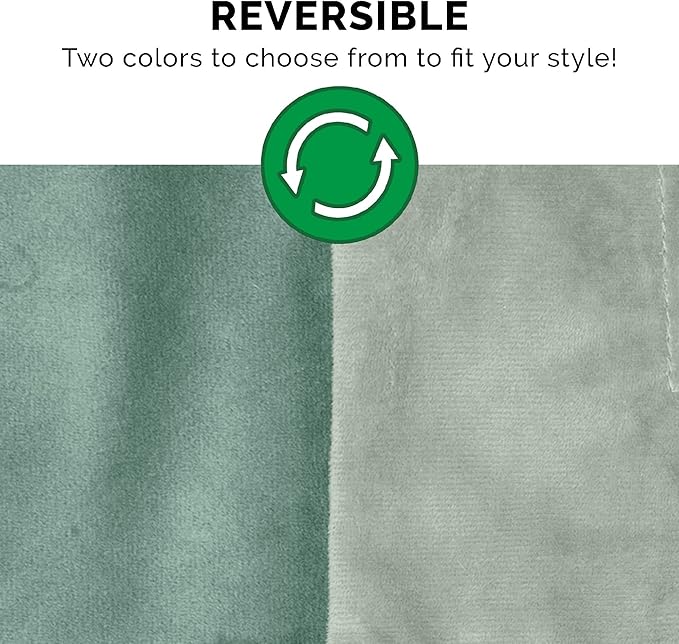 Furhaven Waterproof Throw Blanket for Dogs & Indoor Cats, Washable - Two-Tone Luxe Velvet Dog Blanket - Celadon Green, Large