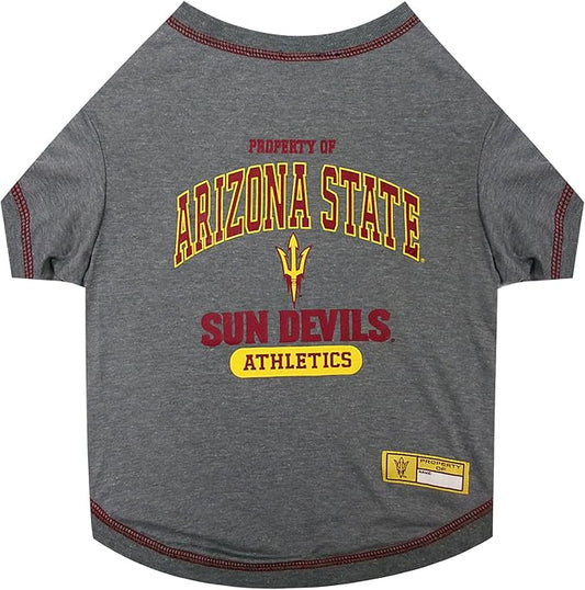 Pets First Collegiate ARIZONA STATE SUN DEVILS Dog T-Shirt, Large. - Licensed Shirt for Pets Team Colored with Team Logos.- Premium Stretchable Materials for the Comfrot of your Dog & Cat.