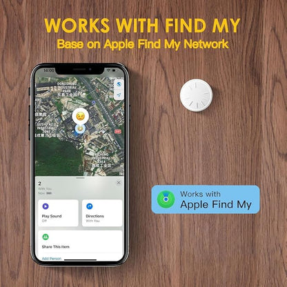 Tracker Tags-3 Pack, Item Tracker with Waterproof Case for Your Keys, Wallet etc, Luggage Trackers Works with Find My APP (iOS Only)