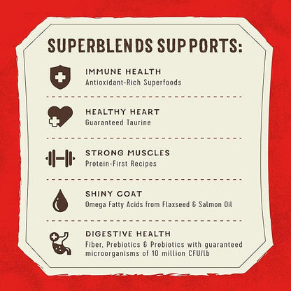 Stella & Chewy's SuperBlends Raw Blend Wholesome Grains Cage-Free Chicken & Duck Recipe with Superfoods, 3.25 lb. Bag