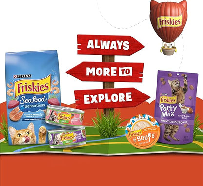 Friskies Purina Lil' Gravies Roast Beef Flavor Cat Food Complement Lickable Cat Treats - 1.55 oz. Pouches,(Pack of 32)