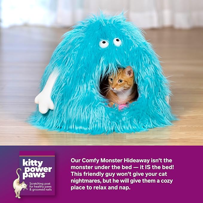 Prevue Pet Products Comfy Monster Cat and Dog Hideaway Bed 7604