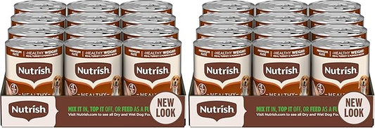 Nutrish Rachael Ray Weight Management Wet Dog Food Premium Paté Real Turkey & Pumpkin Recipe,13 oz. Can,(Pack of 24)