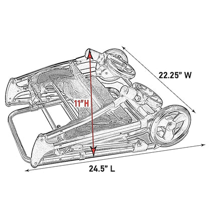 Pet Gear, A Vermont Family Owned Company Since 1936, 3-in-1 Travel System, View 360 Stroller Converts to Carrier and Booster Seat with Easy Click N Go Technology, for Small Dogs & Cats, 4 Colors