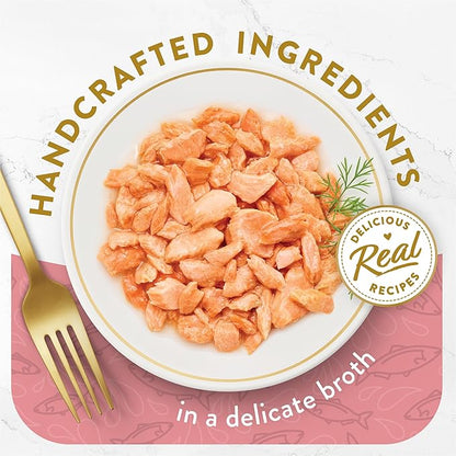 Fancy Feast Purina Appetizers Lickable Grain Free Wet Cat Food Topper Wild Alaskan Salmon Appetizer - 1.1 oz. Trays,(Pack of 20)