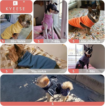 KYEESE 2Pack Dog Sweater Turtleneck Pets Coats Warm Pets Clothes Stretchy Pet Sweatshirt Pullover Small Pet Sweaters Soft Dogs Clothes Dog Sweaters for Small Dogs Girl