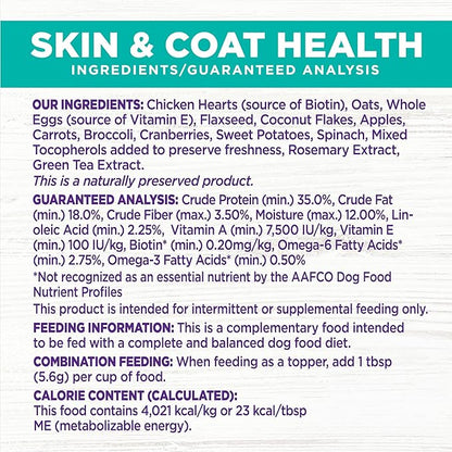 Wellness Bowl Boosters, Dog Food Topper for Small, Medium, & Large Breeds, Grain Free, Natural, Freeze Dried, Skin & Coat Health Chicken, 4 Ounce Bag (Pack of 1)