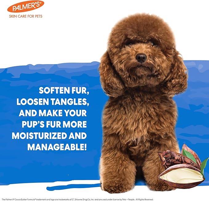 Palmer's for Pets Detangling & Conditioning Spray with Cocoa Butter 8 Fl Oz; Leave-in Dog Conditioner with Vitamin E and Cocoa Butter, De-Matting Spray for Dogs