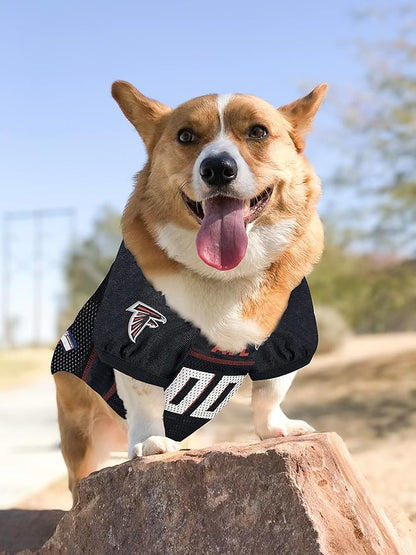 Pets First NFL Dog Jersey - 32 Teams, 6 Sizes, Poly-Mesh & Satin, Atlanta Falcons, Small