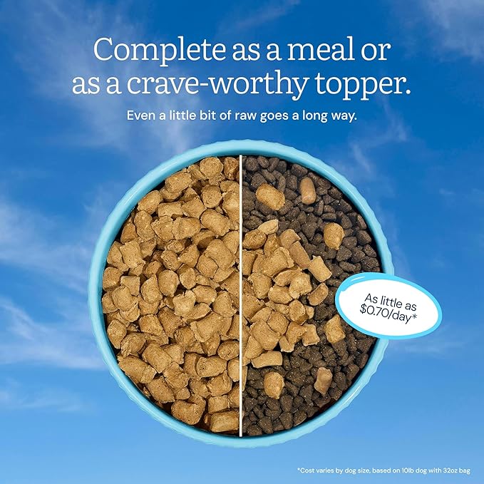 Get Joy Freeze Dried Dog Food | Chicken Recipe with Superfoods for Gut Health & Digestion | Vet Formulated Meal or Topper for Puppy, Senior & Adult Dogs, 100% USDA Sourced, Seed Oil Free | 4oz Bag