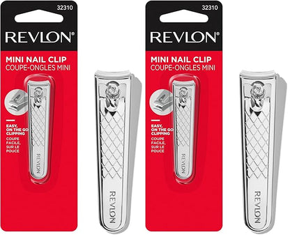 Revlon Compact Nail Clipper | Silver | Pack of 2