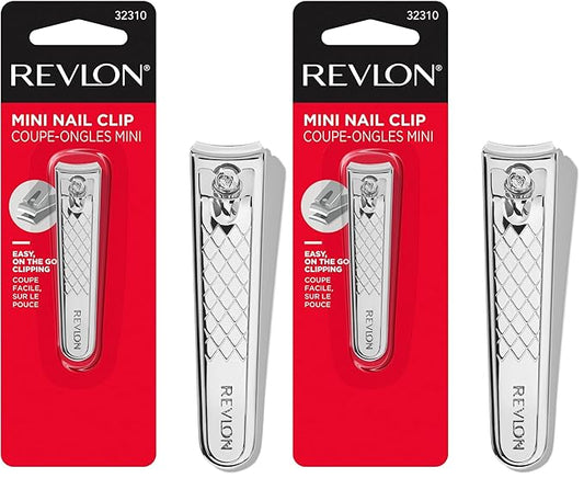 Revlon Compact Nail Clipper | Silver | Pack of 2