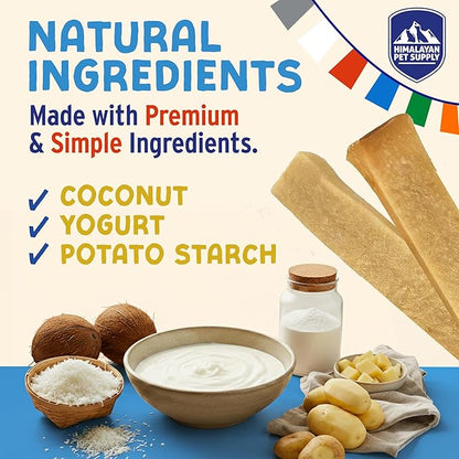 Himalayan Dog Chew Yogurt Sticks, Bacon Flavored, Dog Treats With Prebiotics, Probiotics & Protein, Digestive Support, Lactose & Gluten Free, Natural Dog Treat for All Breeds, Made in America, 5 Count