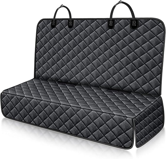 NESTROAD Bench Dog Car Seat Cover for Back Seat,Waterproof Dog Seat Covers,Heavy-Duty and Nonslip Backseat Protector Cover for Cars,Trucks & SUVs (Black,53"×48")