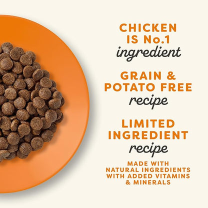 Applaws Complete Dry Cat Food, Grain-Free, Limited Ingredient with Added Vitamins & Minerals, Protein, Supports Digestion, Chicken & Turkey (4 Pound Bag)
