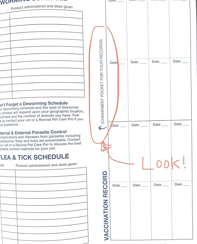 Revival Animal Health, Dog Health Record Booklets, Track Vaccinations, Exams, Deworming & Treatments – Veterinary Record Keeper, Customizable & Compact Format for Pet Owners, Shelters & Vets, 25 Pack