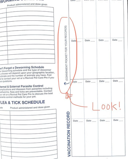 Revival Animal Health, Dog Health Record Booklets, Track Vaccinations, Exams, Deworming & Treatments – Veterinary Record Keeper, Customizable & Compact Format for Pet Owners, Shelters & Vets, 25 Pack