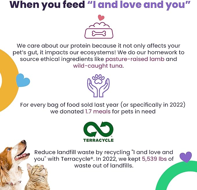 I and love and you Naked Essentials Dry Dog Food - Lamb + Bison - High Protein, Real Meat, No Fillers, Prebiotics + Probiotics, 40lb Bag