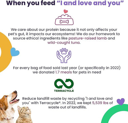 I AND LOVE AND YOU Naked Essentials Dry Cat Food - Chicken + Duck - Grain Free, Real Meat, No Fillers, Prebiotics + Probiotics, 3.4lb Bag (Pack of 2)