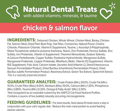 Wellness WHIMZEES Cat Dental Treats, Freshens Breath, Chicken and Salmon Flavor, 2 oz Bag