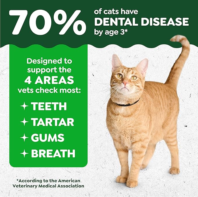 Greenies Cat Treats, Feline Veterinarian-Recommended Adult Natural Dental Treats, Catnip Flavor, 21 oz. Tub
