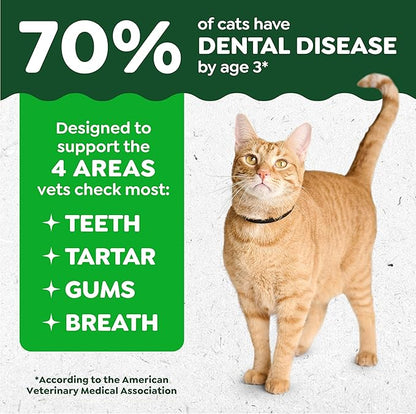 Greenies Cat Treats, Veterinarian-Recommended Adult Natural Dental Cat Treats, Tempting Tuna Flavor, 9.75 oz. Tub