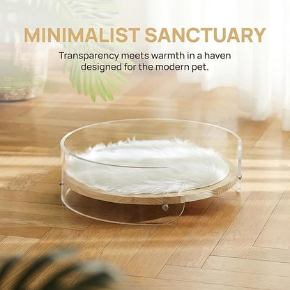 Modern Clear Acrylic Pet Bed ，cat beds for Indoor Cats，cat Bed - Contemporary pet Furniture, Comfortable pet Bed and Sofa for Small Dogs, Indoor pet Bed