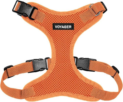 Voyager Step-in Pet Harness - All Weather Mesh, Adjustable Step in Harness for Cats and Dogs by Best Pet Supplies - Orange, XL