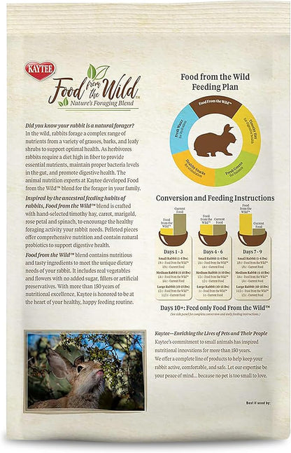Kaytee Food from The Wild Natural Pet Rabbit Food,4 Pound,(Pack of 2)
