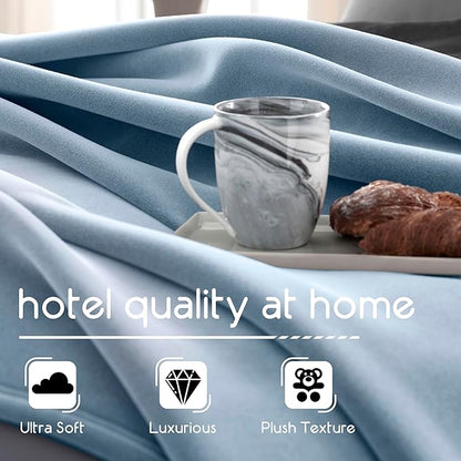 Vellux Original King Blanket - Soft Nylon Insulated Blanket for Bed Couch - Lightweight Machine Washable All Season - Pet Friendly Durable Wont Pill or Lint - 108x90 – Blue