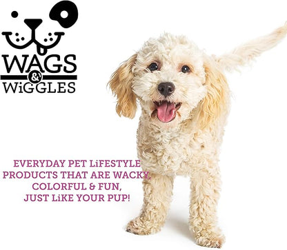 Wags & Wiggles Two-Sided Brush for Small and Long-Haired Dogs | 2-in-1 Bristle and Straight Pin Grooming Supplies for All Dogs