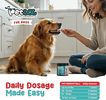 Taurine Supplement for Dogs with L-Carnitine and Coenzyme Q10 (CoQ10): Vet Endorsed for Enlarged Heart (DCM), Congestive Heart Failure, Taurine Deficiency: 3-in-1 | Dog Supplements- 120ct