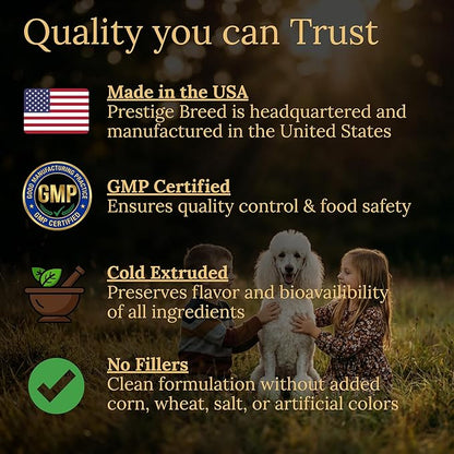 Multivitamins, Balanced Nutrition for Your Poodle, 90 Count, Made in The USA with Real Bacon
