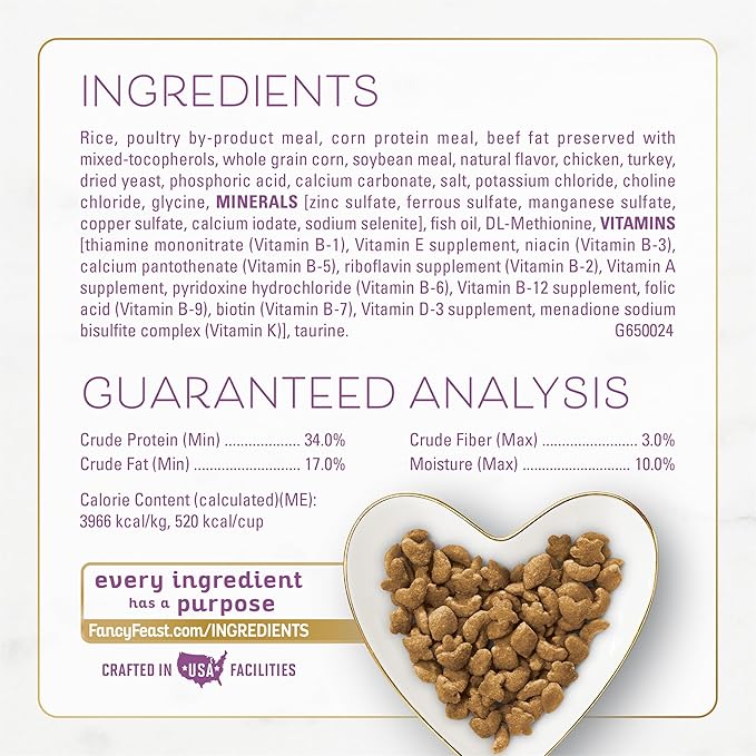 Purina Fancy Feast Dry Cat Food with Savory Farm-Raised Chicken and Turkey - 3 lb. Bag