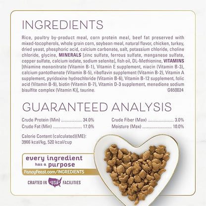 Purina Fancy Feast Dry Cat Food with Savory Farm-Raised Chicken and Turkey - 3 lb. Bag