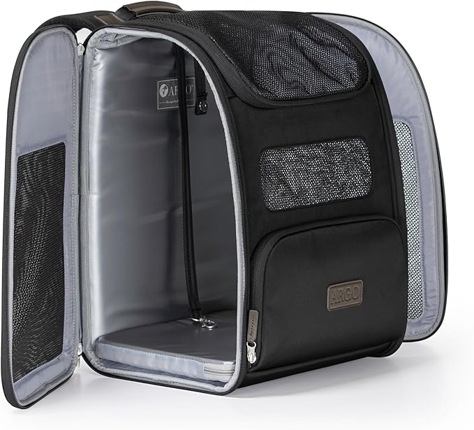 Traveler's Choice Argo Tails of The Trail Pet Backpack Carrier, Black