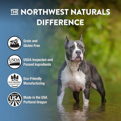 Northwest Naturals Freeze-Dried Whitefish & Salmon Dog Food - Bite-Sized Nuggets - Grain-Free, High-Protein, Raw Diet, Human-Grade Ingredients, All Natural, Omega-3 for Skin & Coat, Made in USA, 25 Oz